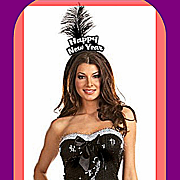 HAPPY NEW YEAR TINSEL COSTUME NOT JUST 4 HALLOWEEN - Picture 2 of 7